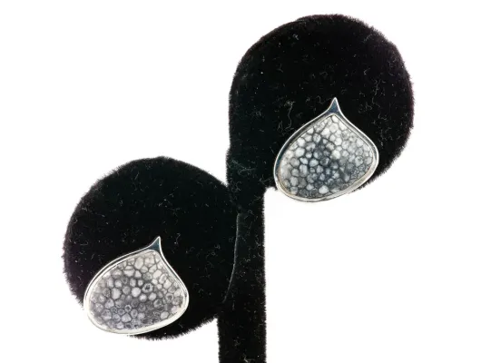 Alaska Sea Coral Wave Post Earrings