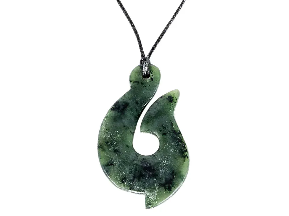 Jade Fish Hook Necklace - 1