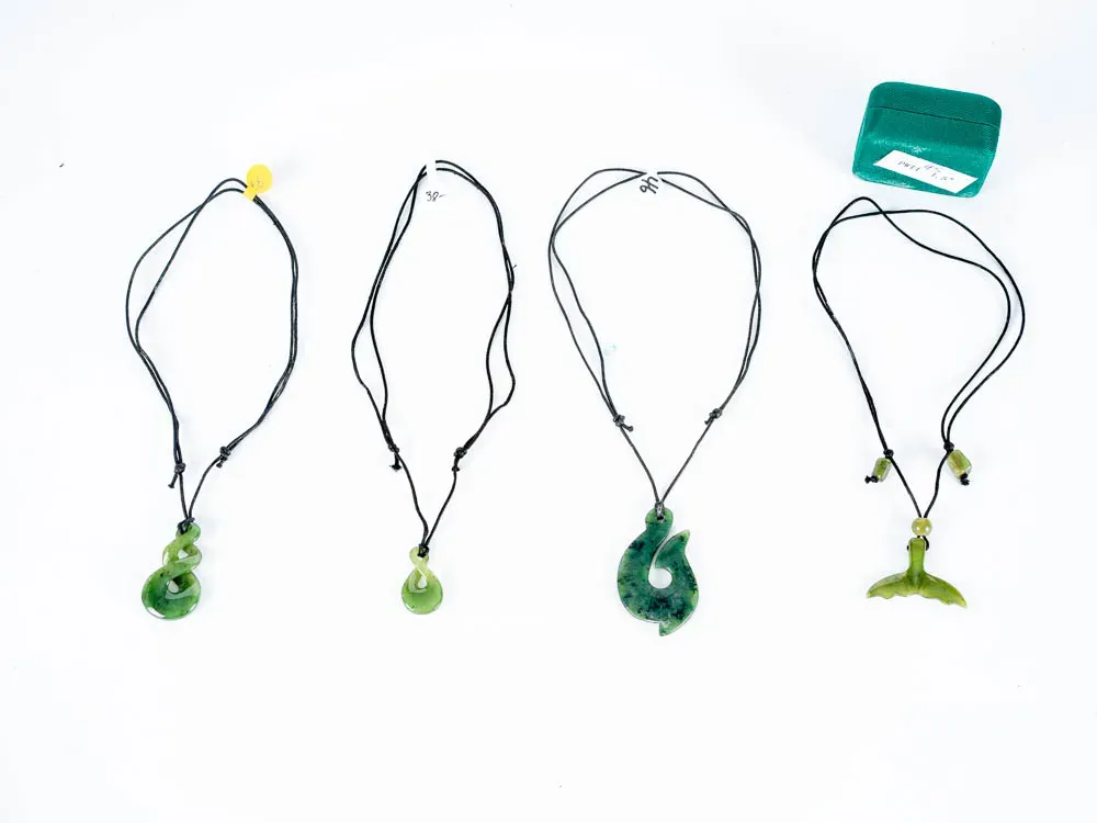 Jade Fish Hook Necklace - 2