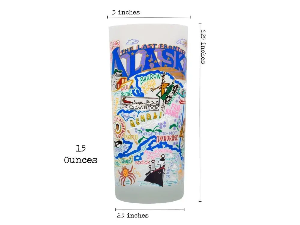 Alaska Geography Drinking Glass - 2