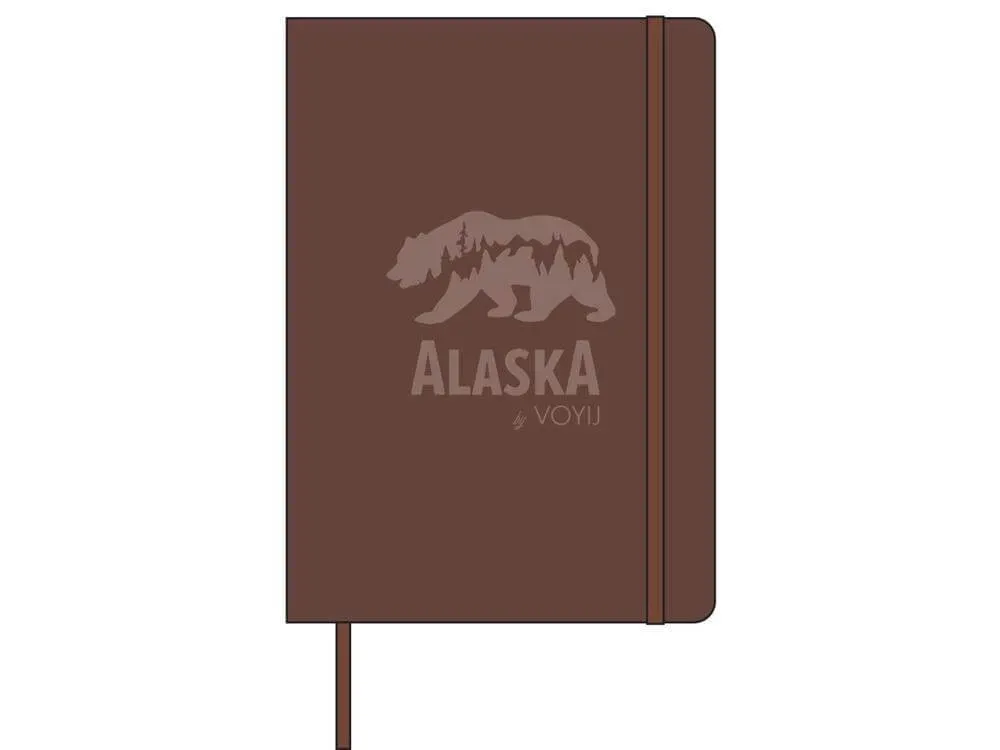 Alaska Travel Journal Notebook With Bear Design By Voyij - 2