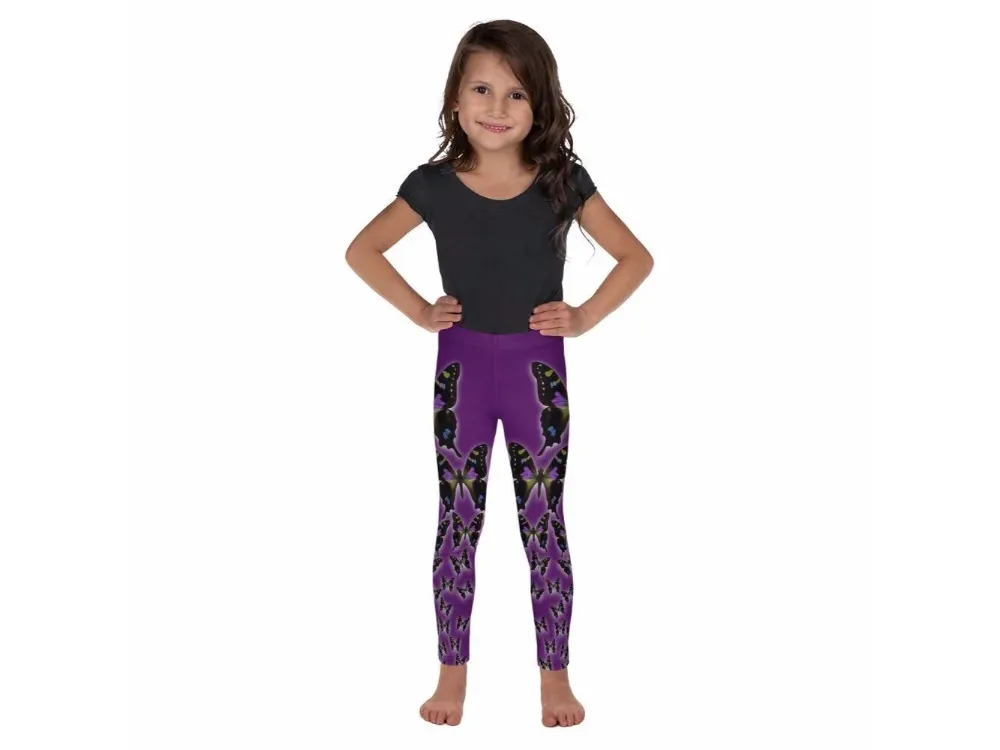 Purple Spotted Swallowtail 3 Kids' Leggings - 1