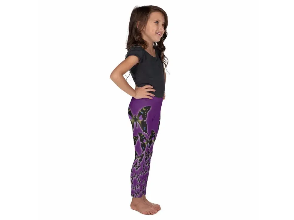 Purple Spotted Swallowtail 3 Kids' Leggings - 4