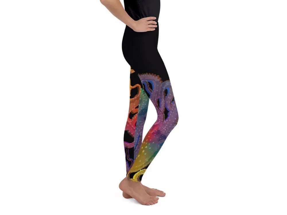 Octopus Rainbow Youth Leggings - 4