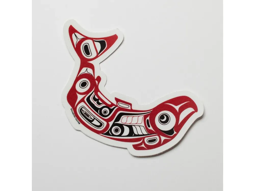 Totemic Salmon Sticker - 1