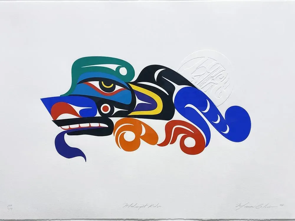 Marvin Oliver Midnight Rider Serigraph - 1