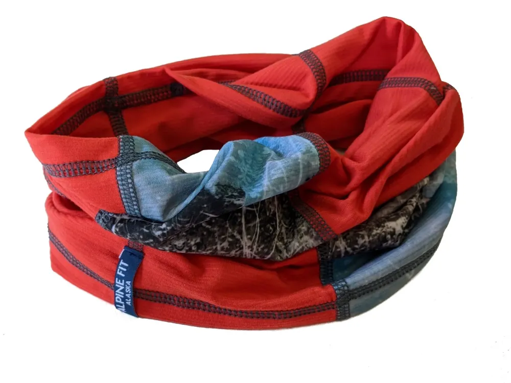 Made in Alaska Neck Gaiter Autumn Red - 1