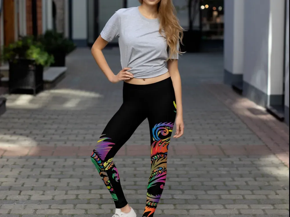 Rainbow Dragon Leggings - 2