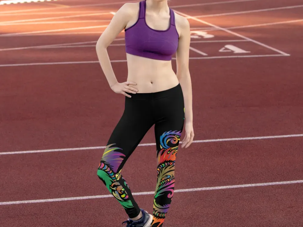 Rainbow Dragon Leggings - 3