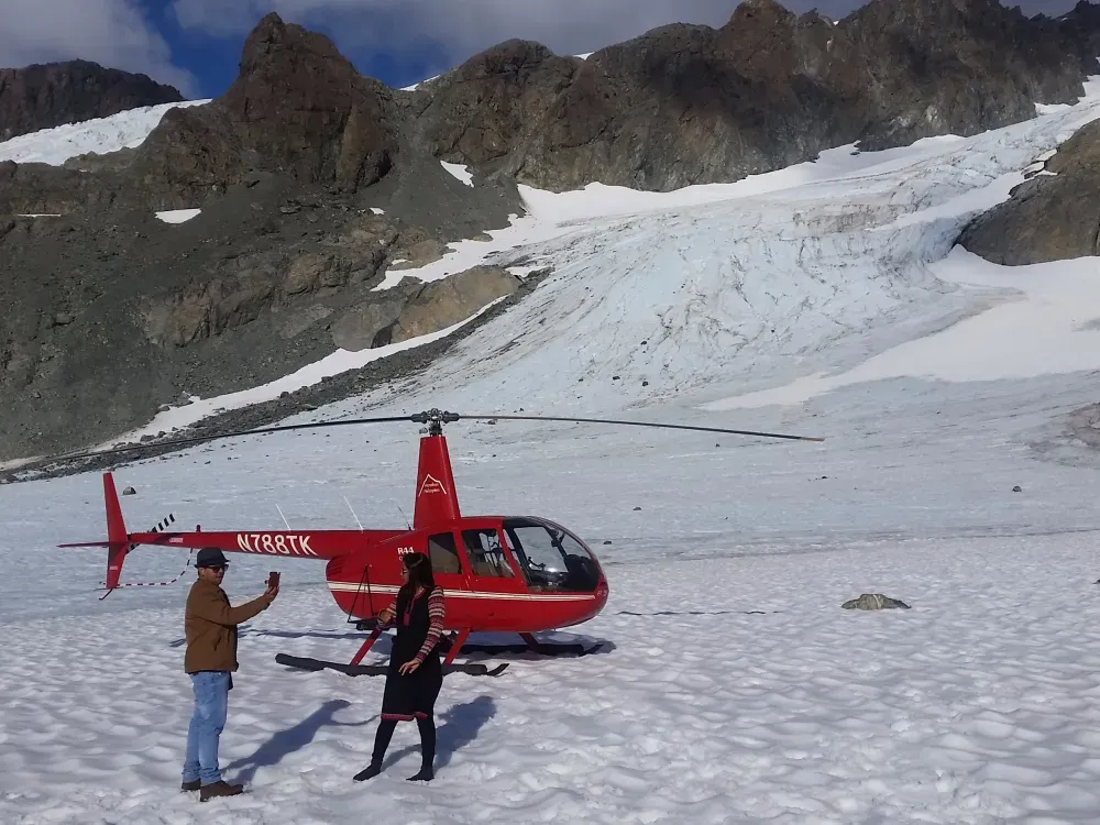 Glacier Landing By Helicopter - 1