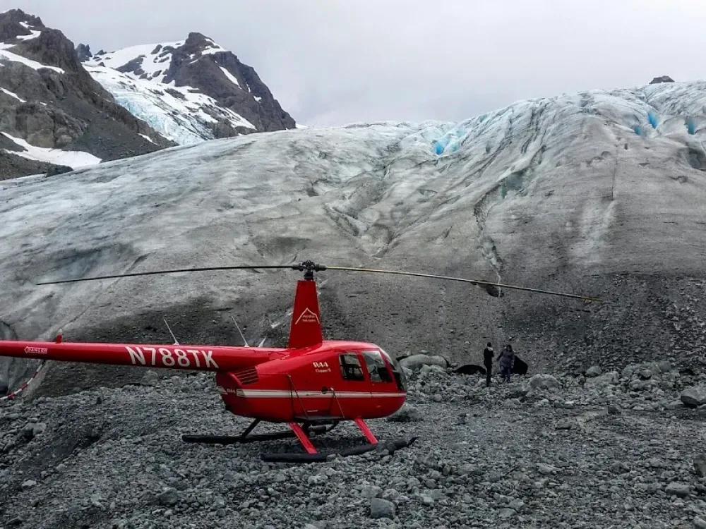 Glacier Landing By Helicopter - 2