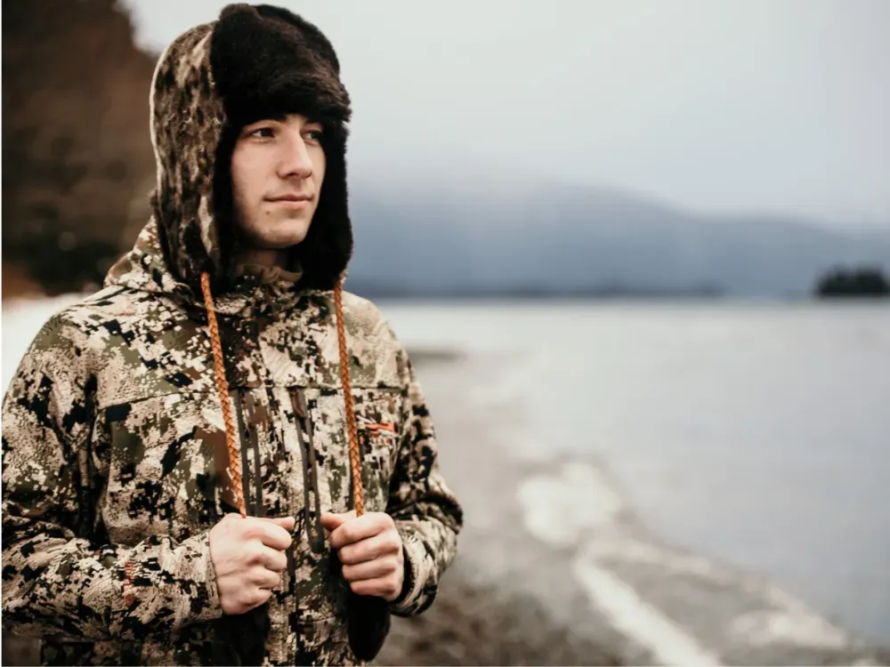 Sea Otter Fur Trapper Hat with Seal Skin - 4
