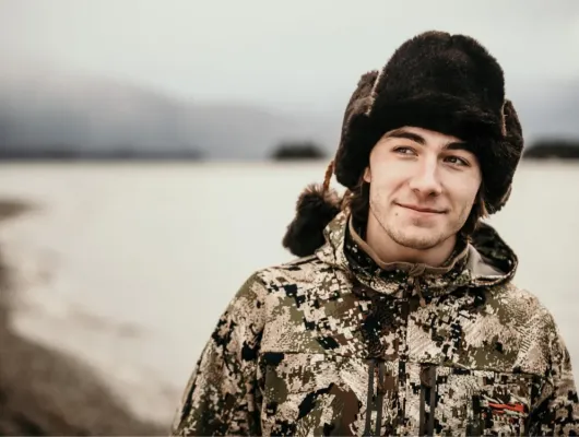 Sea Otter Fur Trapper Hat with Seal Skin