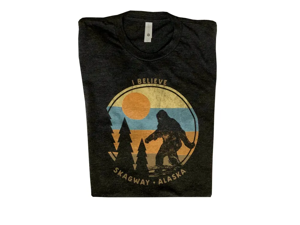 I Believe Sasquatch Circle Alaska T-Shirt - 1