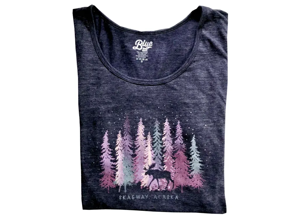 Night Pines Moose Alaska Tee - 1