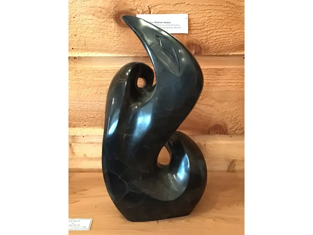 Raven Eagle Love Sculpture Cast Bronze - 2