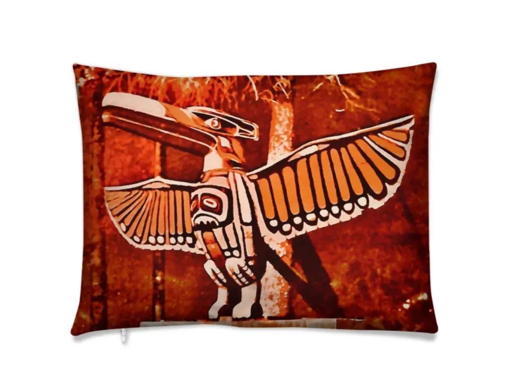 Alaska Red Eagle Totem Luxury Pillow - 1
