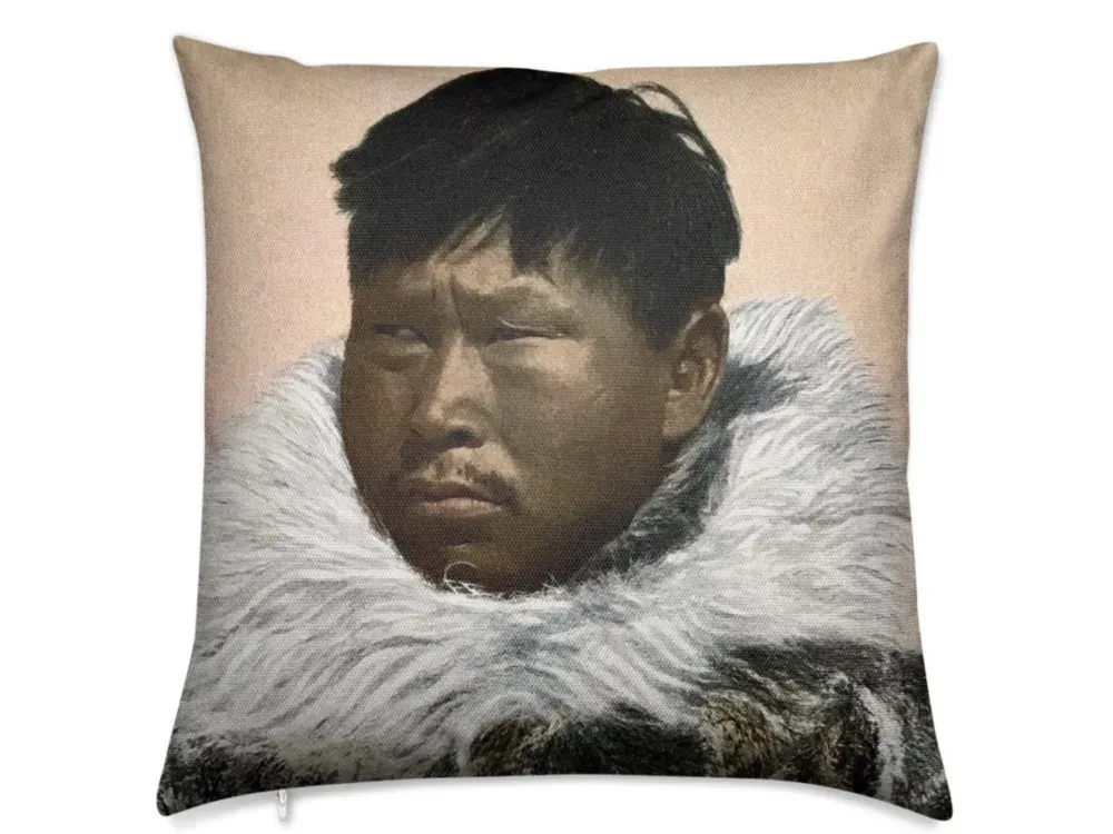 Alaska Nome Native Man Atziruk Luxury Pillow - 1