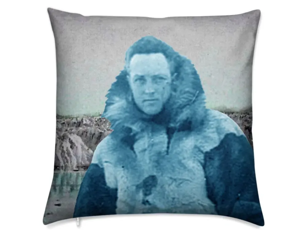 Arctic Explorers Admiral Richard Byrd and Randolf Franke at Alaska’s Muir Glacier Luxury Pillow - 1