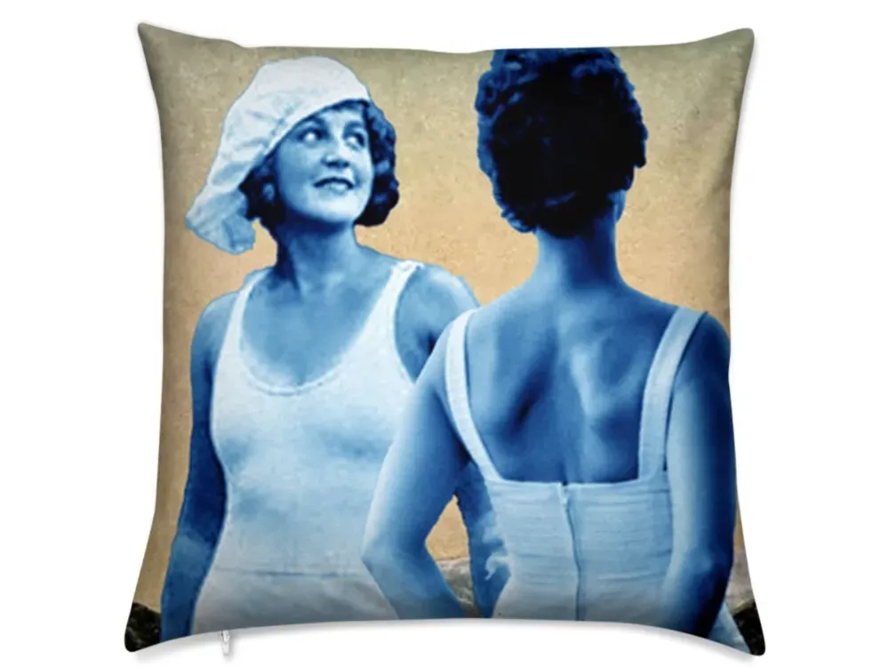 Miss Alaska 1922 Both Sides Detail  at Taku Glacier Luxury Pillow - 1