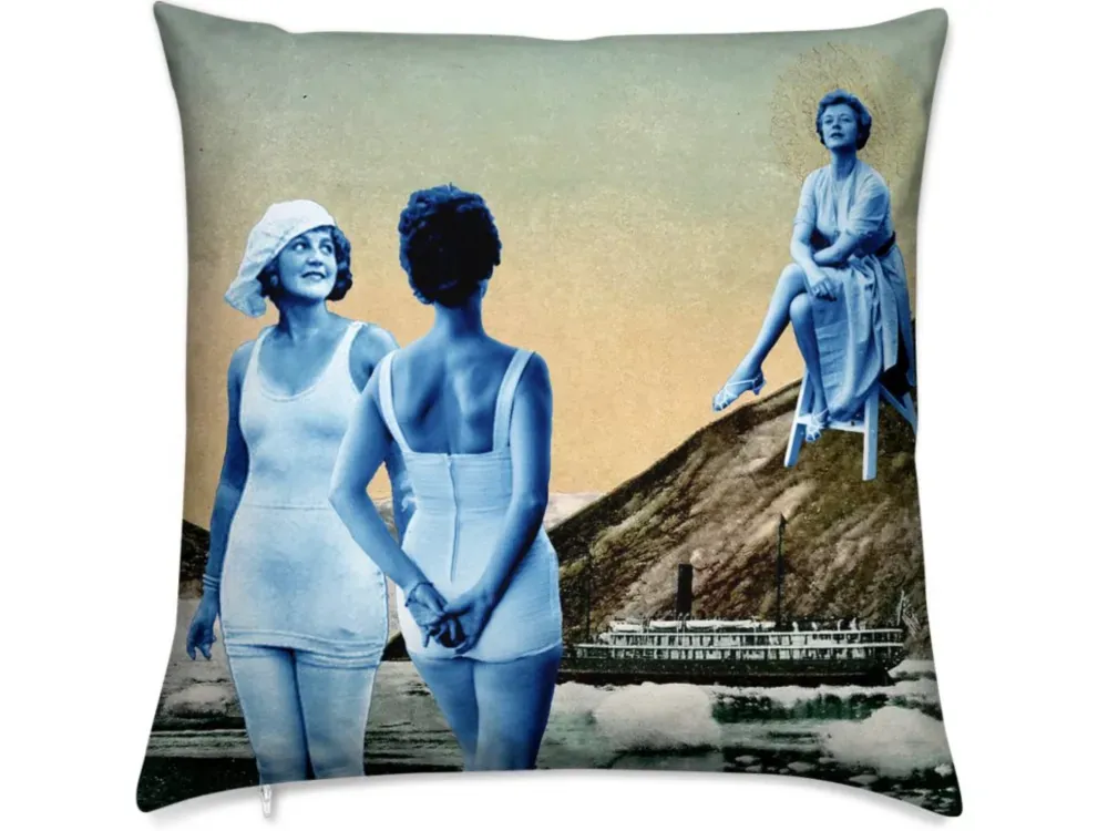 Miss Alaska 1922 at Taku Glacier Luxury Pillow - 1