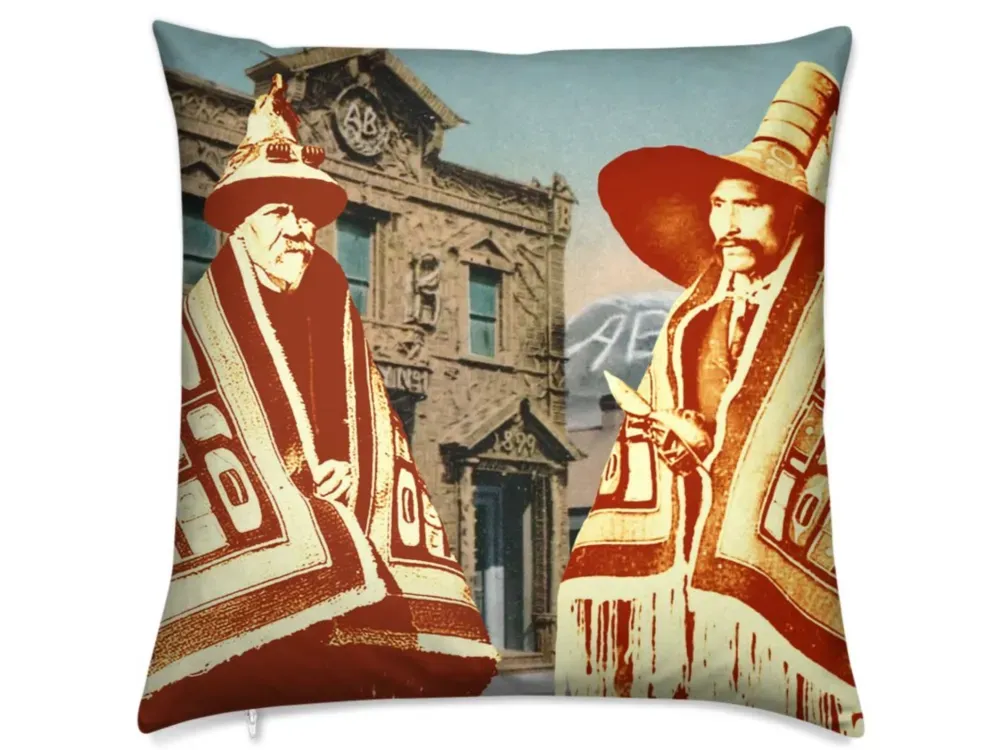 Skagway Alaska Native Brotherhood Luxury Pillow - 1