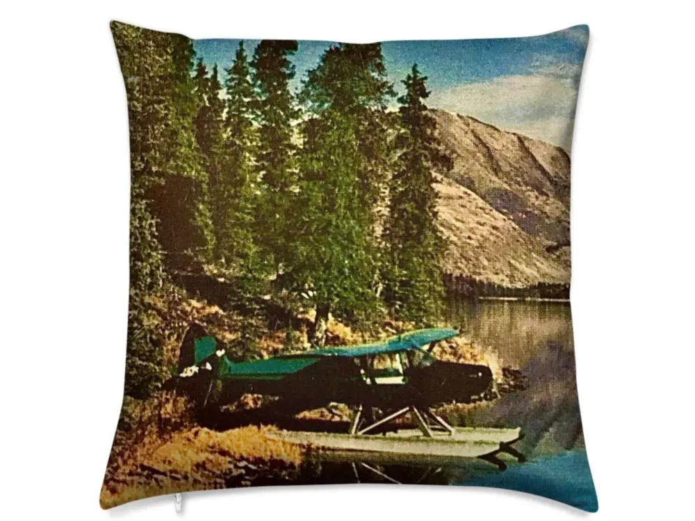 Alaska Kenai Super Cub Float Plane 1961 Luxury Pillow - 1
