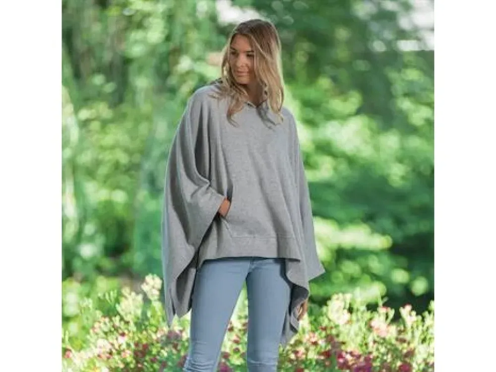 Alaska Hooded Sweatshirt Poncho - 2