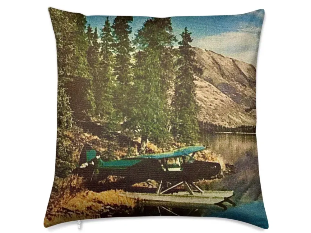 Alaska Kenai Super Cub Float Plane 1961 Luxury Pillow - 1