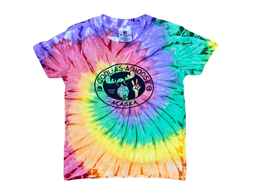 Tie Dye Cool as a Moose Kids Tee - 2