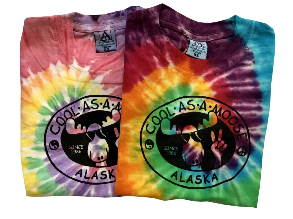 Tie Dye Cool as a Moose Kids Tee - 1