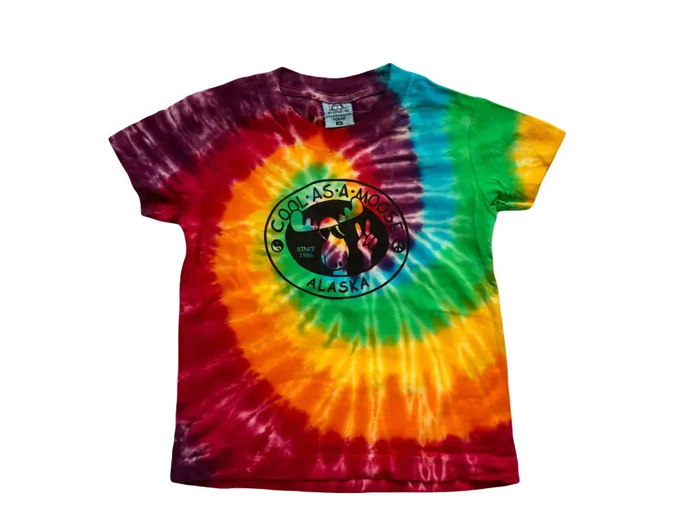 Tie Dye Cool as a Moose Kids Tee - 3