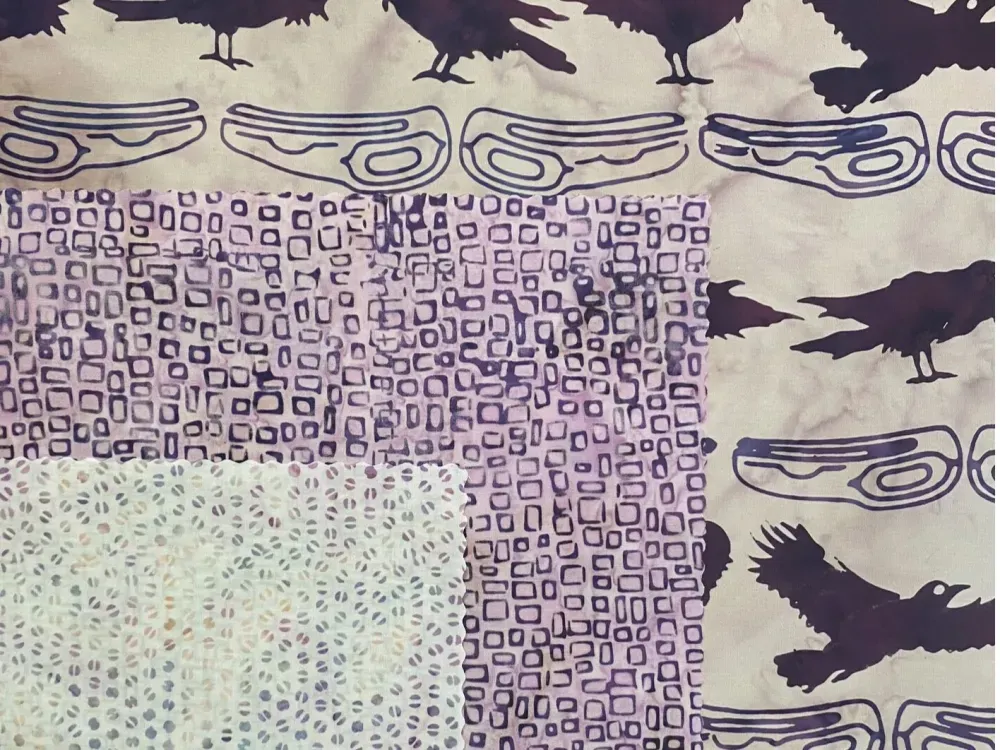 Alaskan Artist Designed Fabric Totemic Raven Batik 3-Pack - 1