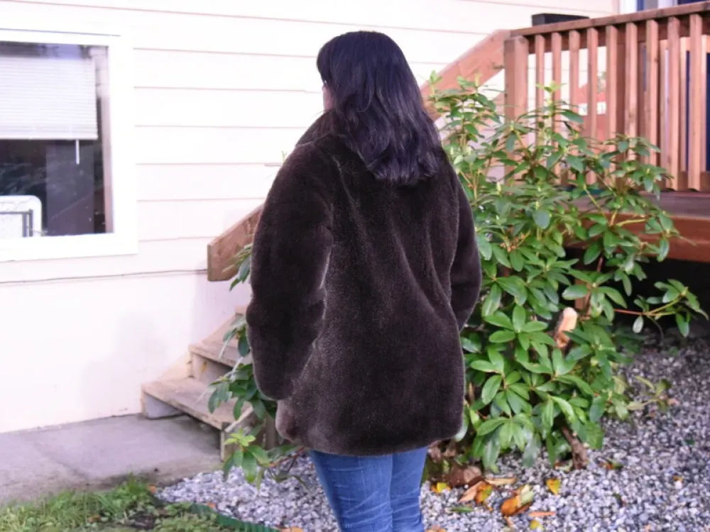Sea Otter Fur Waist Length Coat - 2