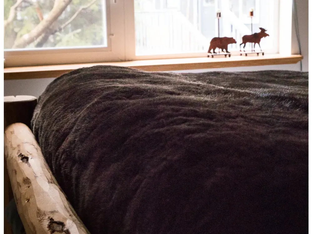 Sea Otter Fur Blanket with Cashmere Backing - 5