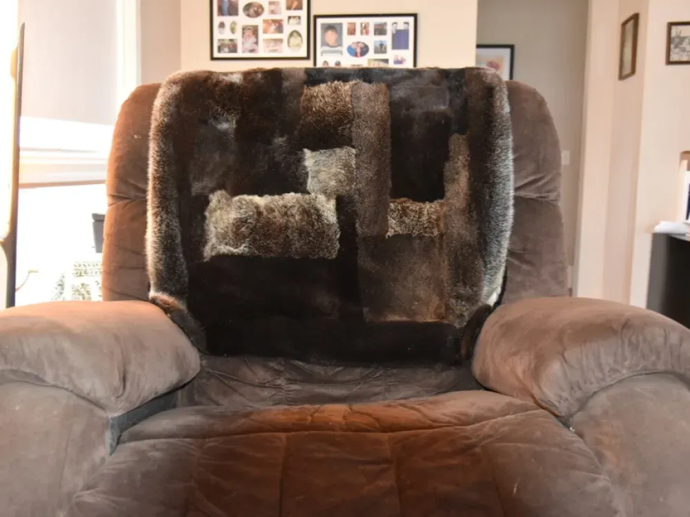 Quilted Sea Otter Fur Baby or Lap Blanket - 1