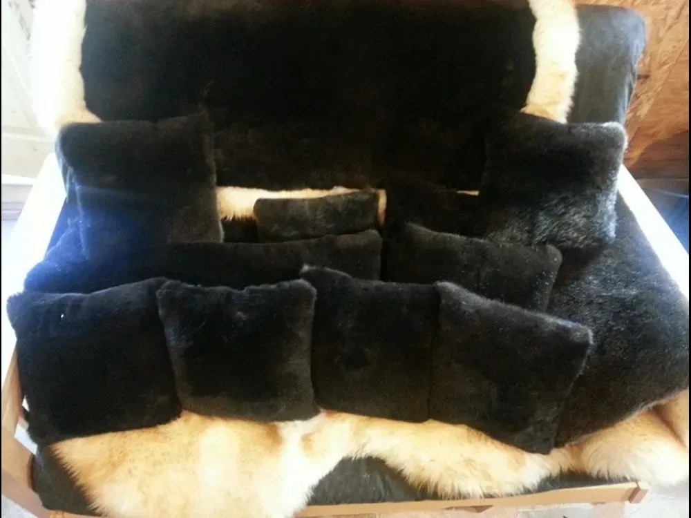 Sea Otter Fur Throw Pillow - 1