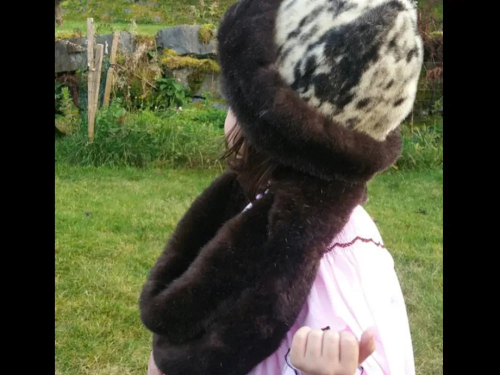 Double Wrap Sea Otter Fur Infinity Scarf - 3