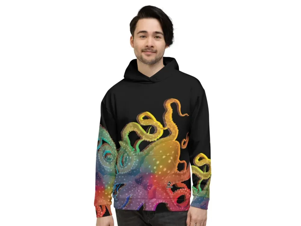Octopus Rainbow Unisex Hoodie - 1