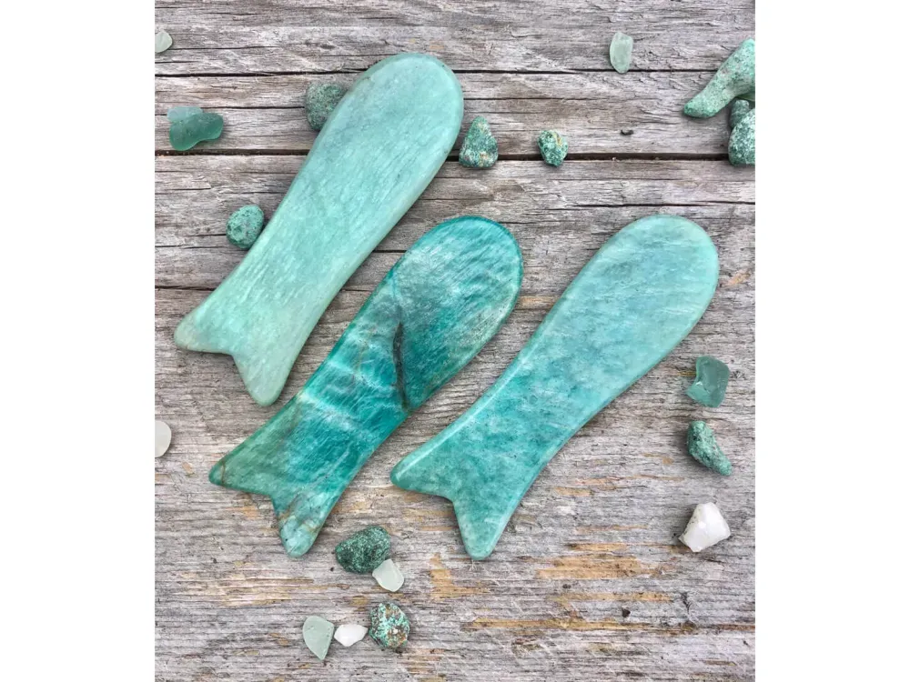 glacier chill Amazonite Fish-Shape Gua Sha - 4