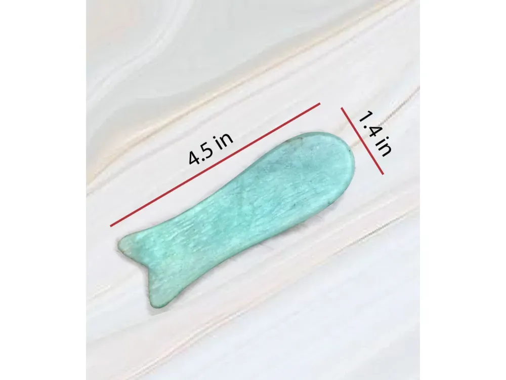 glacier chill Amazonite Fish-Shape Gua Sha - 5