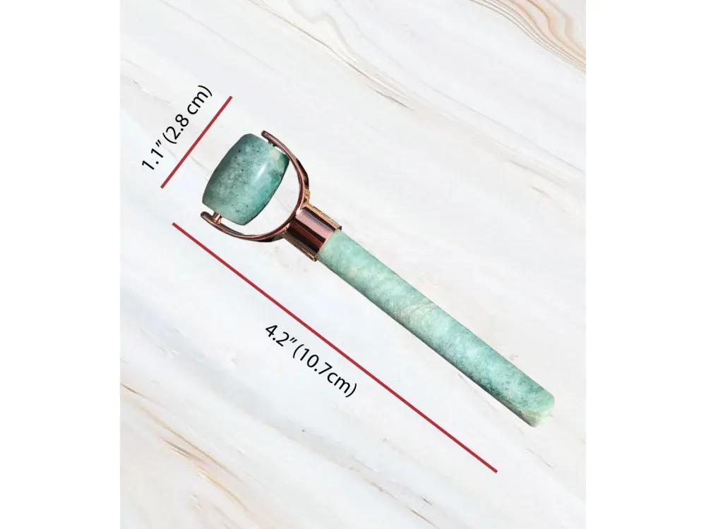 glacial glow Amazonite Facial Roller - 4