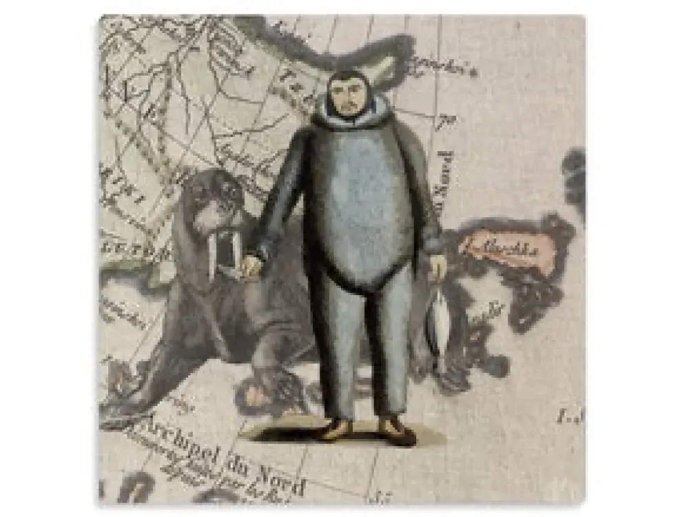 Arctic Traditional First Nations-Alaska Native/Walrus Metal Print - 2