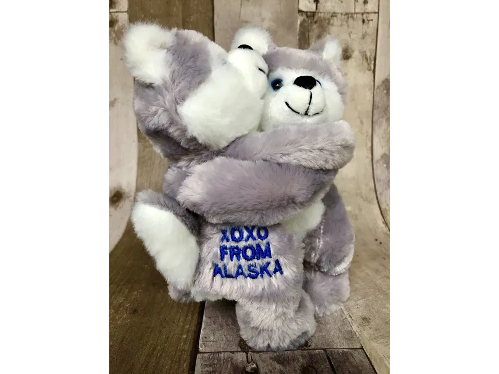 Hugging Huskies Stuffed Plush - 2