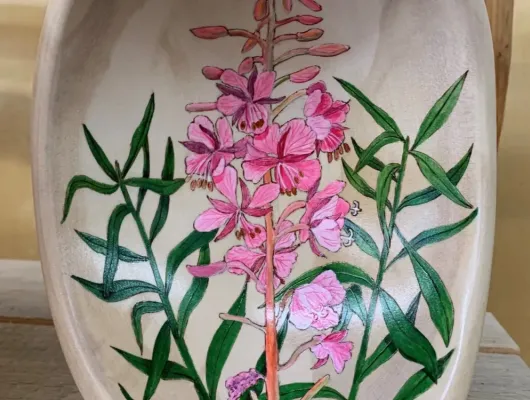 Arc Shaped Fireweed Art Bowl
