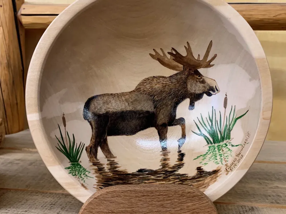 Bull Moose Art Bowl - 1