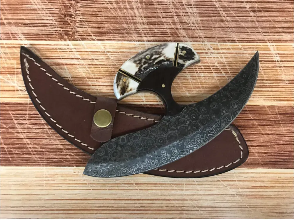 Damascus Steel Angler Ulu - 3