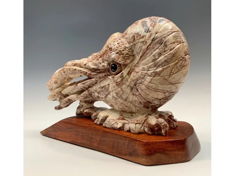 Ammonite Marble Sculpture - 4