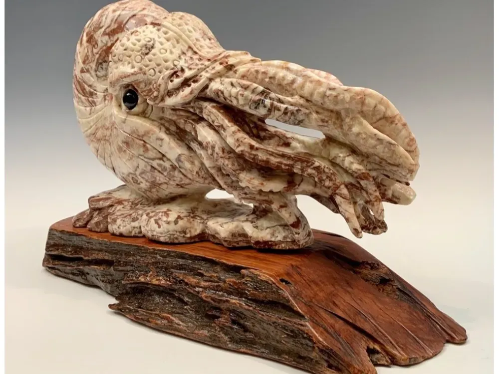Ammonite Marble Sculpture - 2