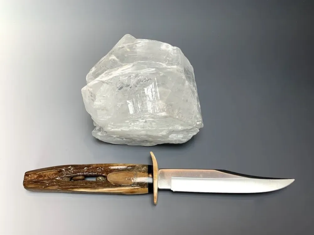 Fossil Walrus Tusk Artifact Handle Knife - 3